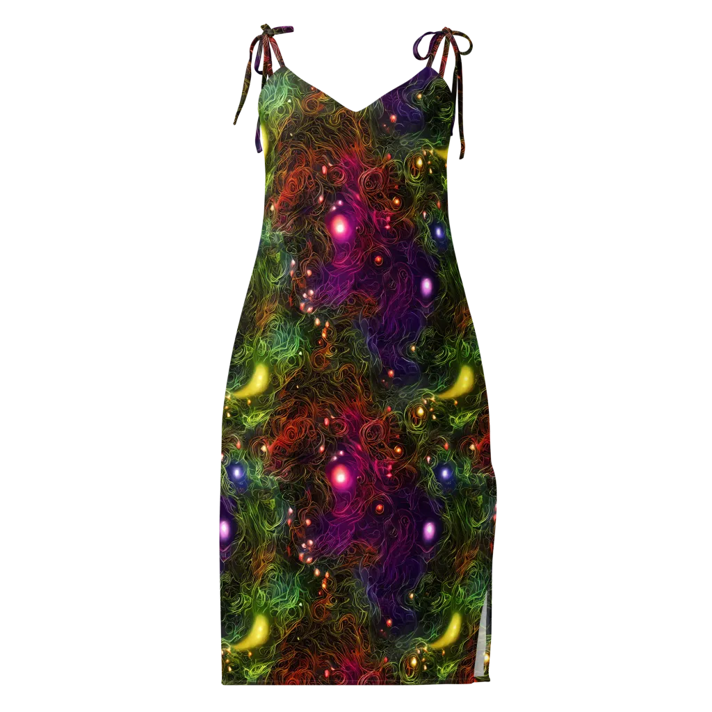 Cosmic Tendrils on Slip Dress — Front