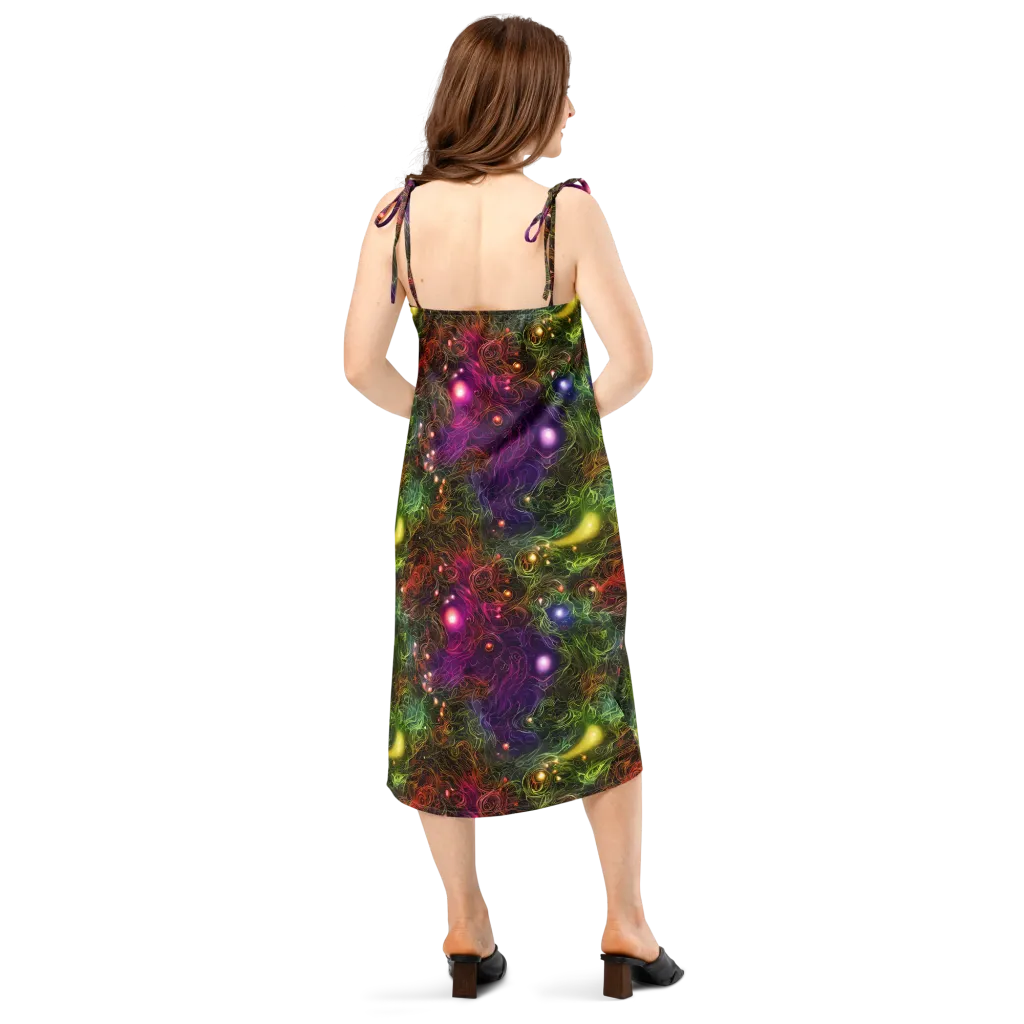 Cosmic Tendrils on Slip Dress — Back