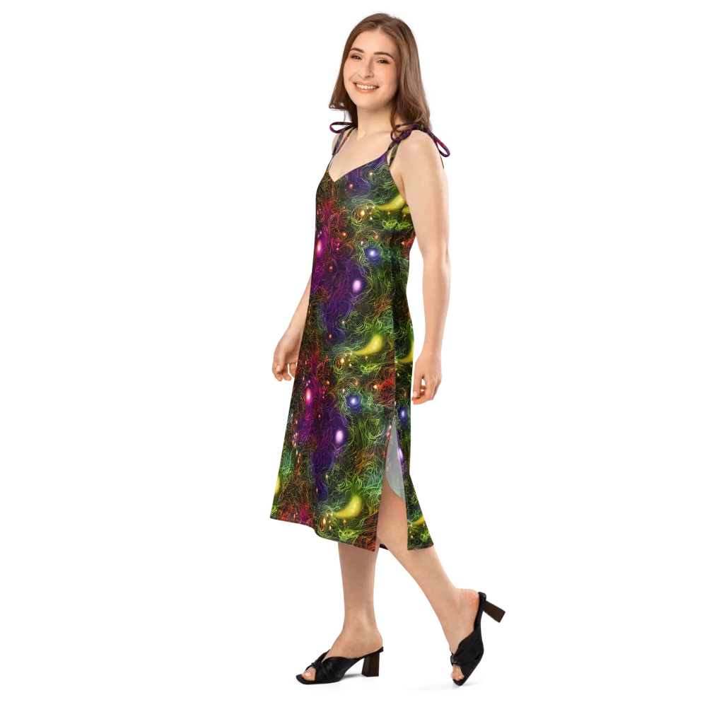 Cosmic Tendrils on Slip Dress — Left Front