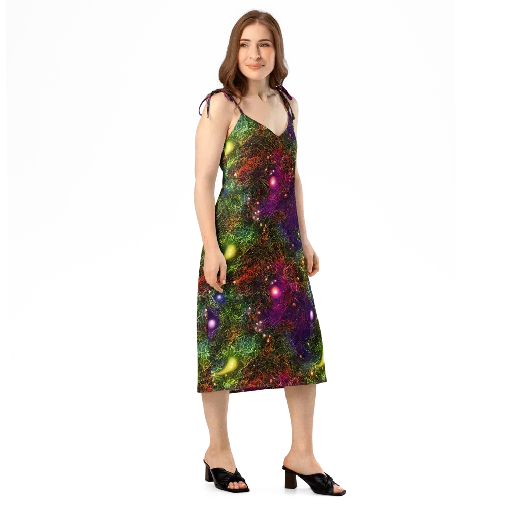 Cosmic Tendrils on Slip Dress — Right Front