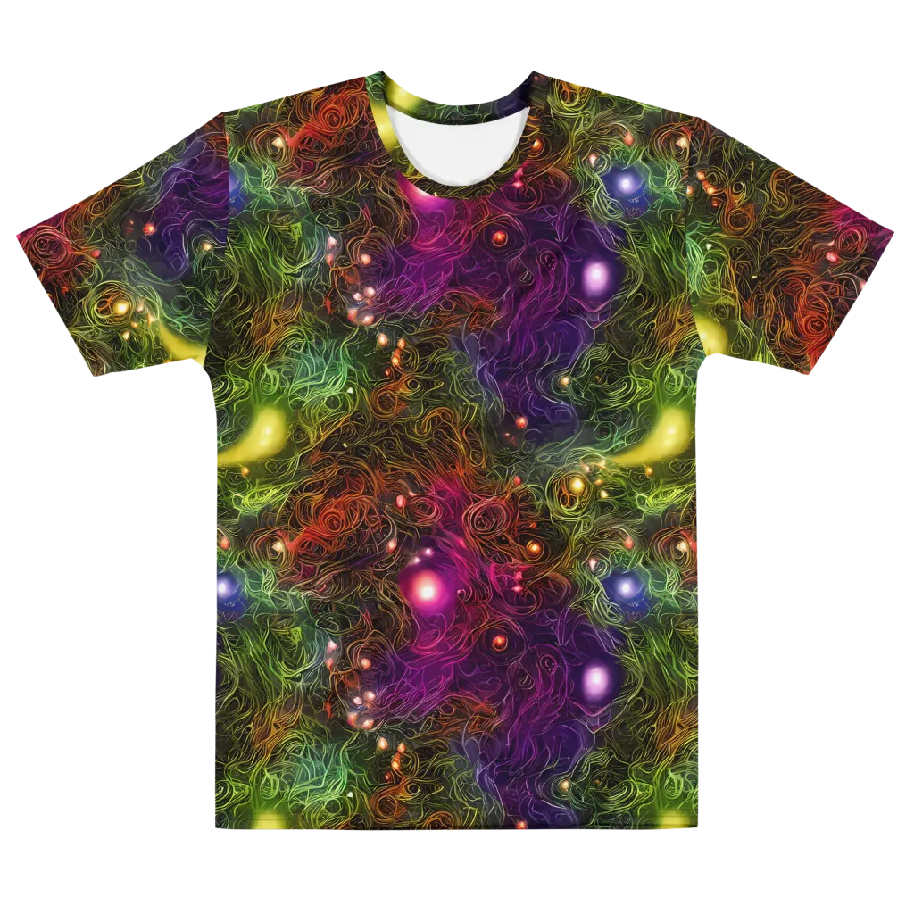 Cosmic Tendrils on Men's Cotton Crew Neck T-Shirt — Front