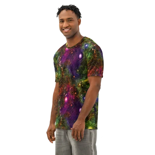 Cosmic Tendrils on a Men's Cotton Crew Neck T-Shirt