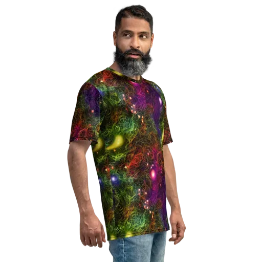 Cosmic Tendrils on a Men's Crew Neck T-Shirt