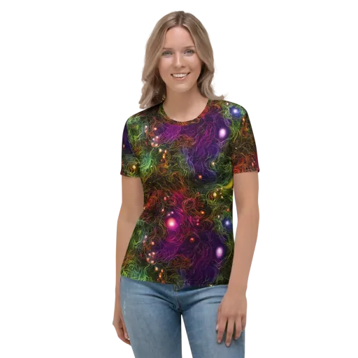Cosmic Tendrils on a Women's Crew Neck T-Shirt