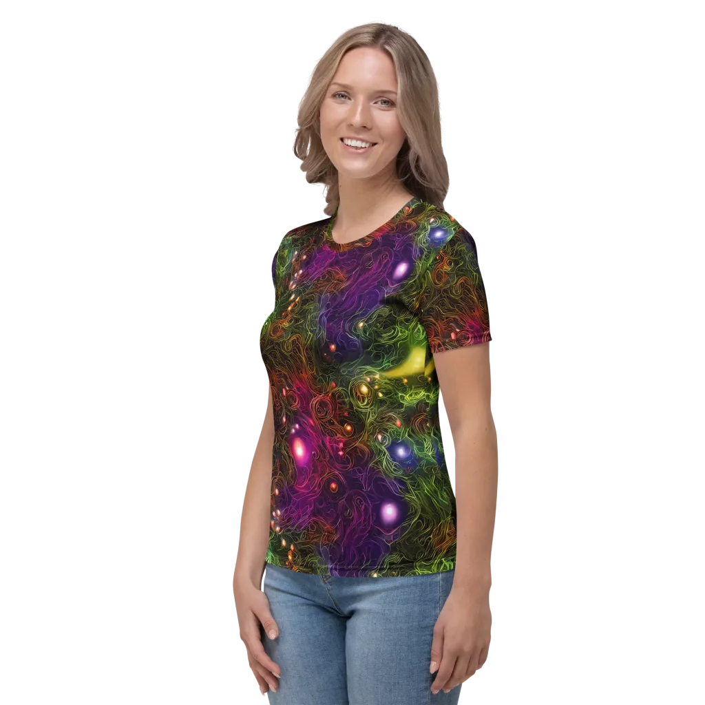 Cosmic Tendrils on Women's Crew Neck T-Shirt — Left