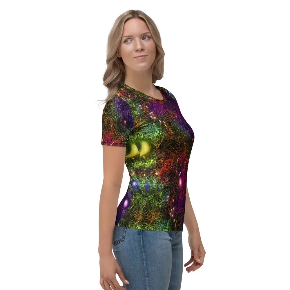 Cosmic Tendrils on Women's Crew Neck T-Shirt — Right
