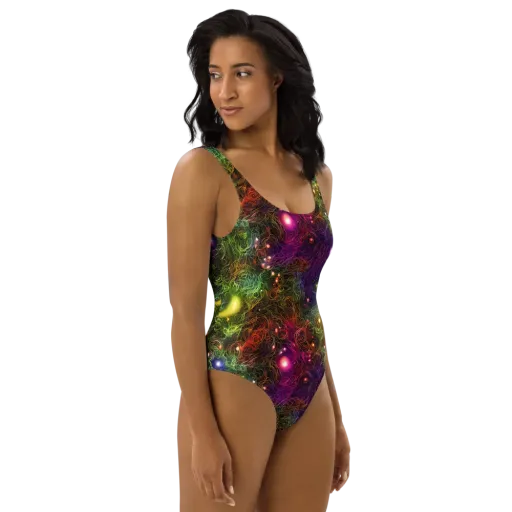 Cosmic Tendrils on a One-Piece Swimsuit