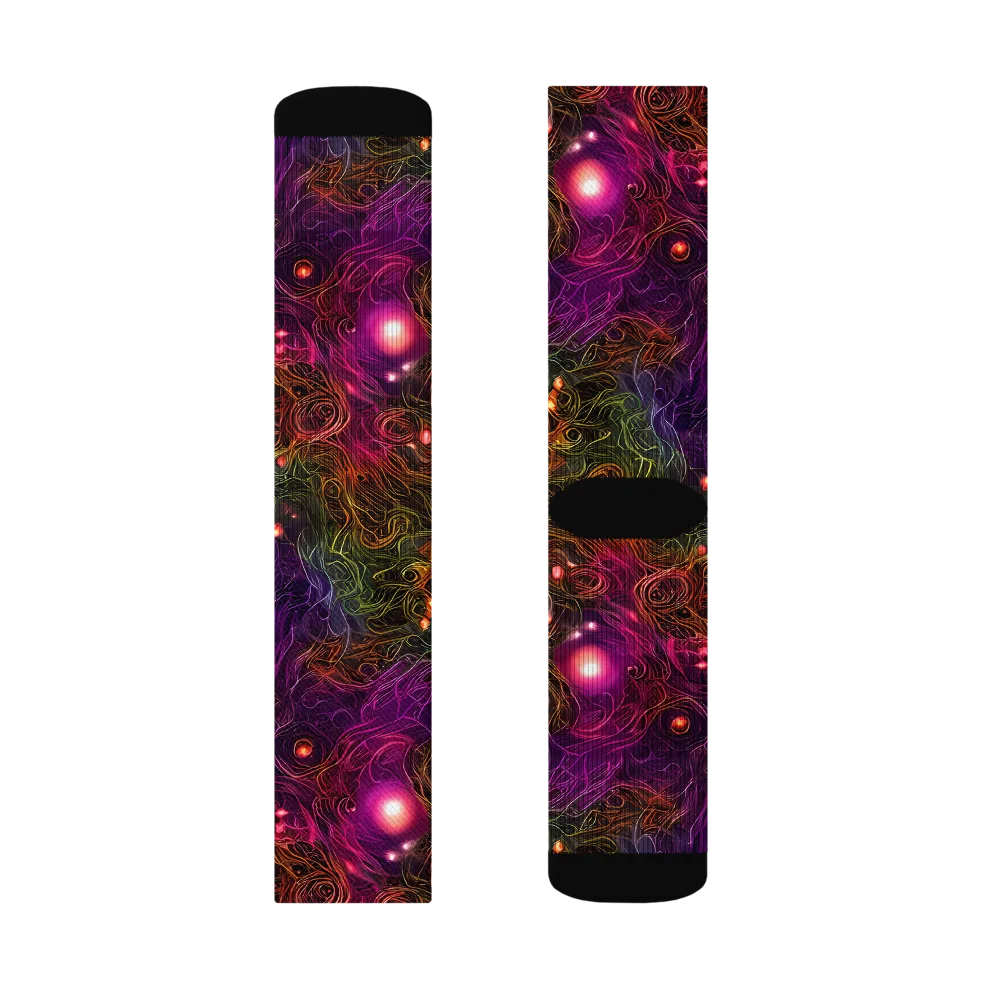 Cosmic Tendrils on Socks — Right Sock