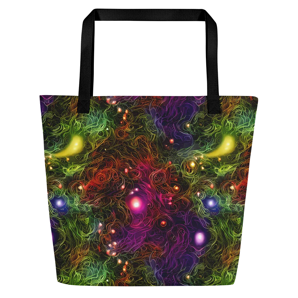 Cosmic Tendrils on Large Tote Bag W/ Pocket — Front