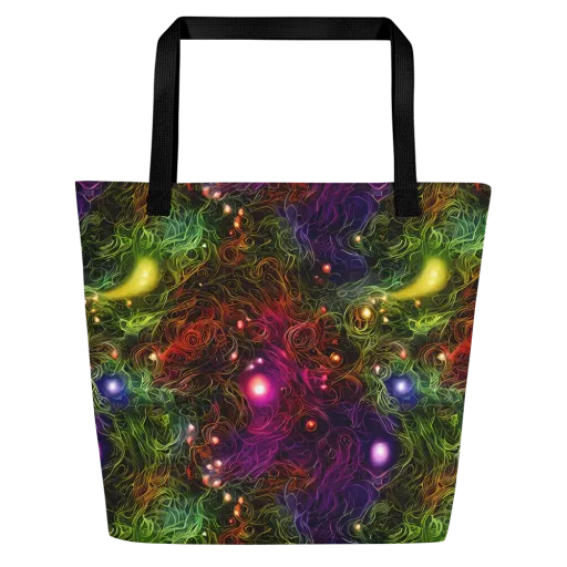 Cosmic Tendrils on a Large Tote Bag W/ Pocket