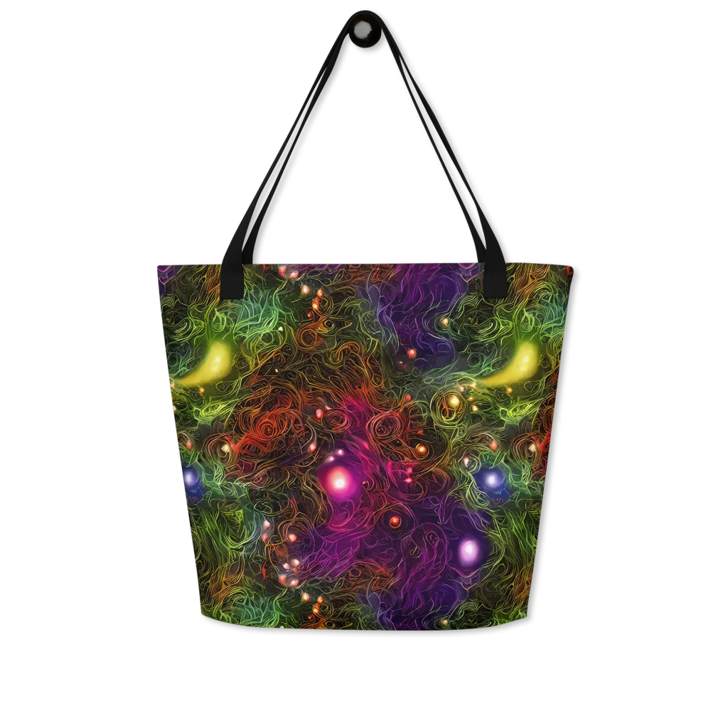 Cosmic Tendrils on Large Tote Bag W/ Pocket — Front