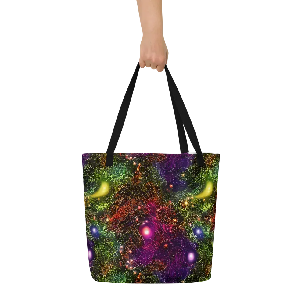 Cosmic Tendrils on Large Tote Bag W/ Pocket — Front
