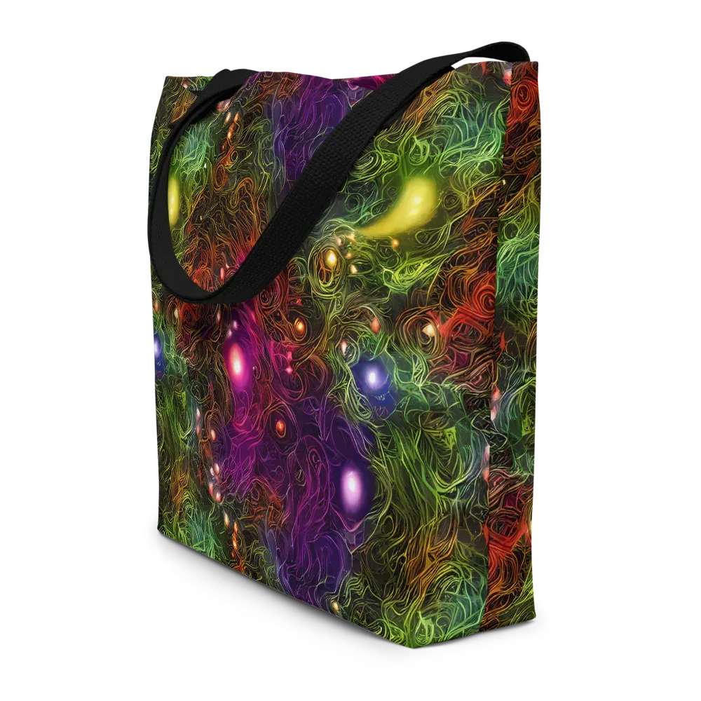 Cosmic Tendrils on Large Tote Bag W/ Pocket — Front