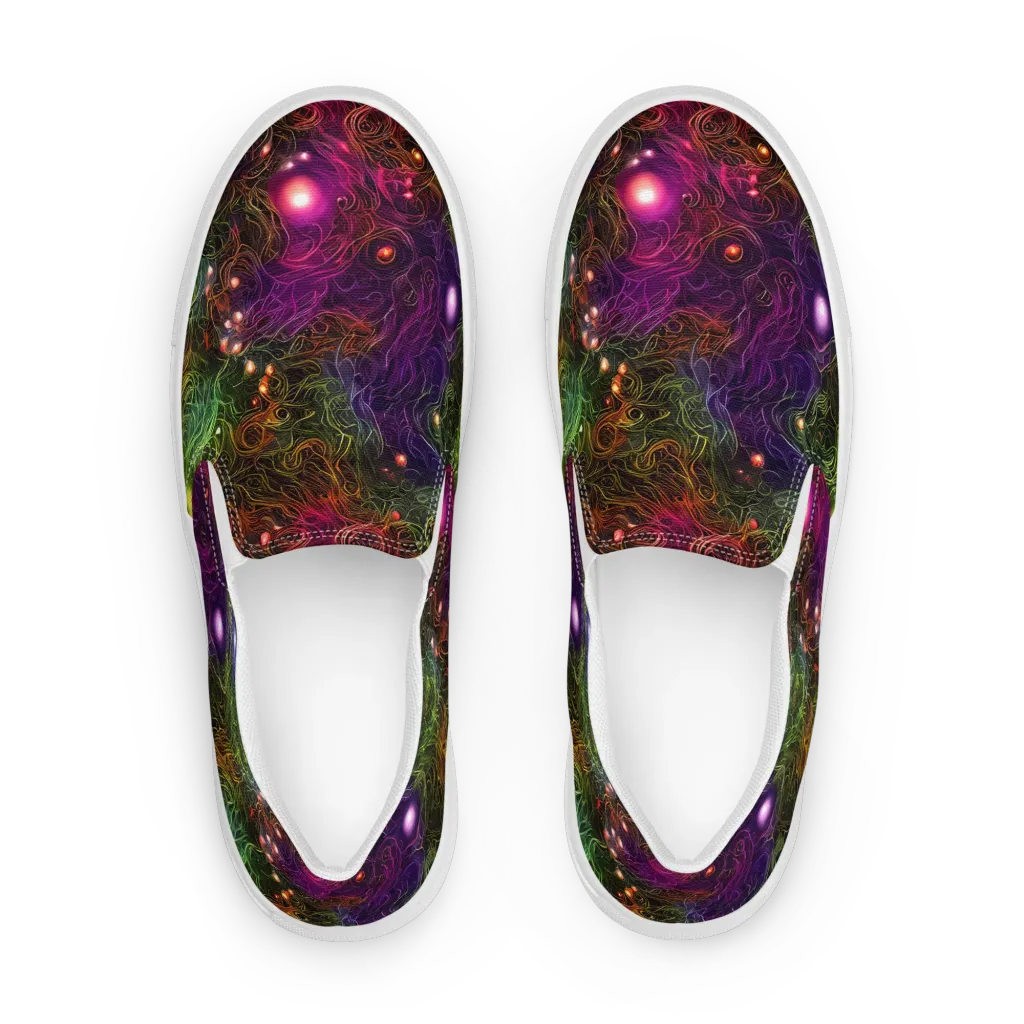 Cosmic Tendrils on Women's Slip-On Canvas Shoes — Front