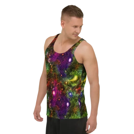 Cosmic Tendrils on a Men's Tank Top