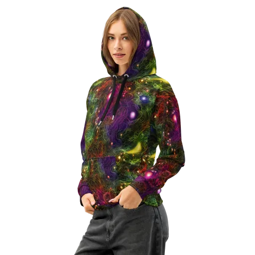 Cosmic Tendrils on a Cotton Hoodie