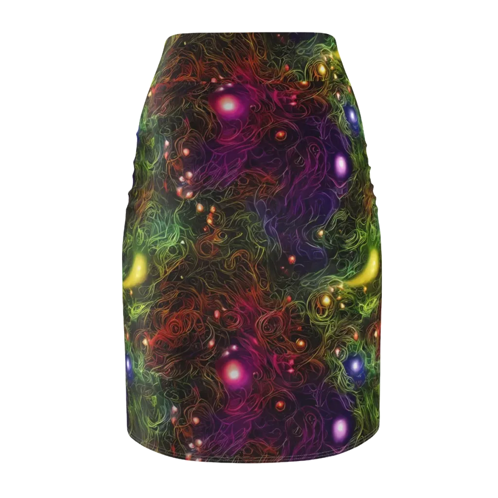Cosmic Tendrils on Pencil Skirt — Back