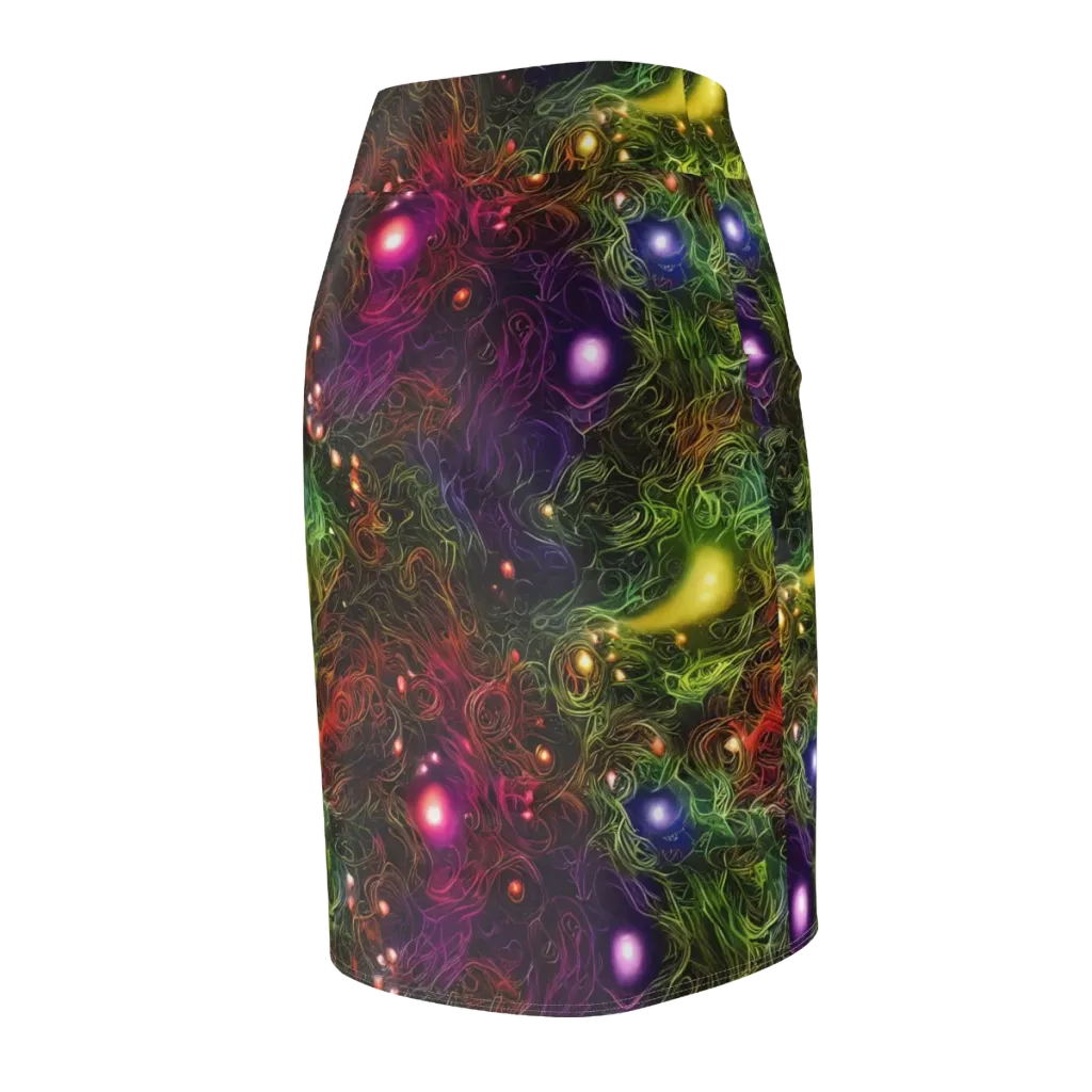 Cosmic Tendrils on Pencil Skirt — Back Side