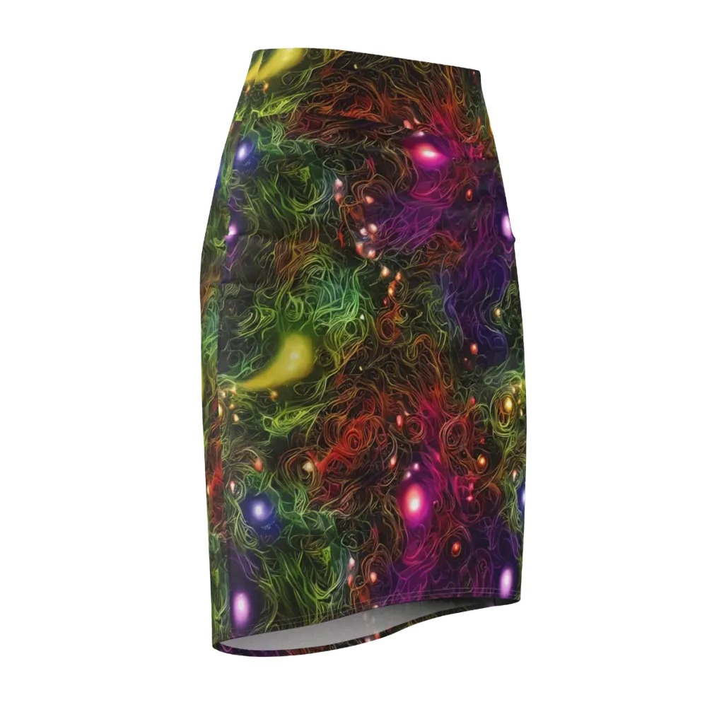 Cosmic Tendrils on Pencil Skirt — Front Side