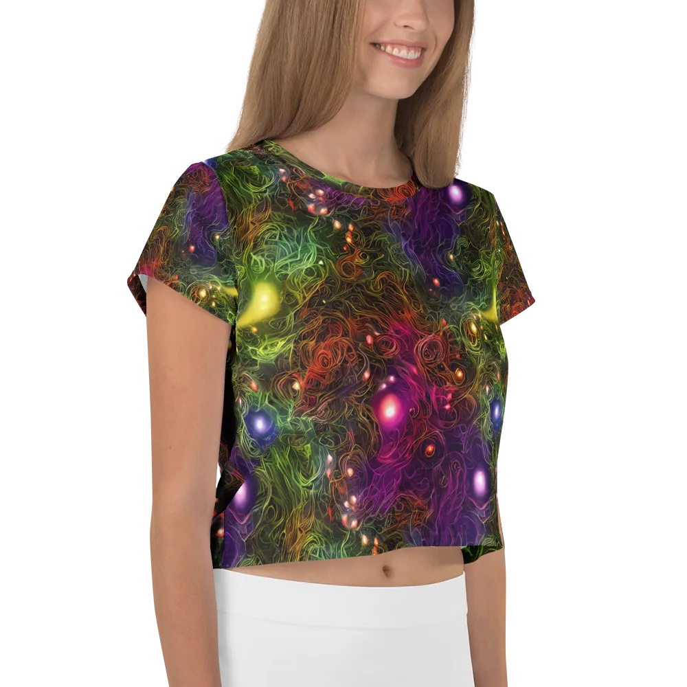 Cosmic Tendrils on Crop Tee — Right