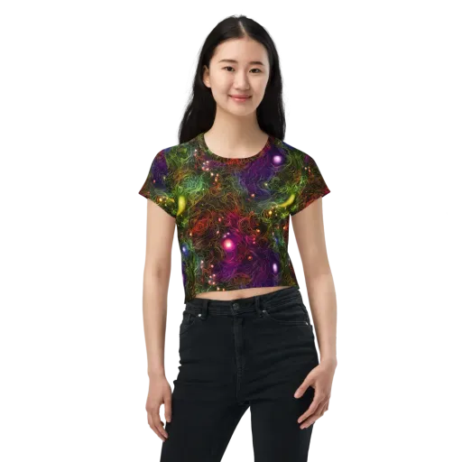 Cosmic Tendrils on a Crop Tee