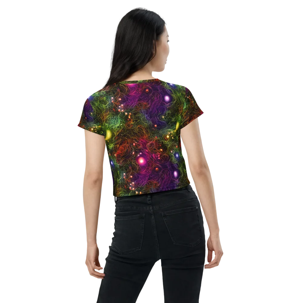 Cosmic Tendrils on Crop Tee — Back