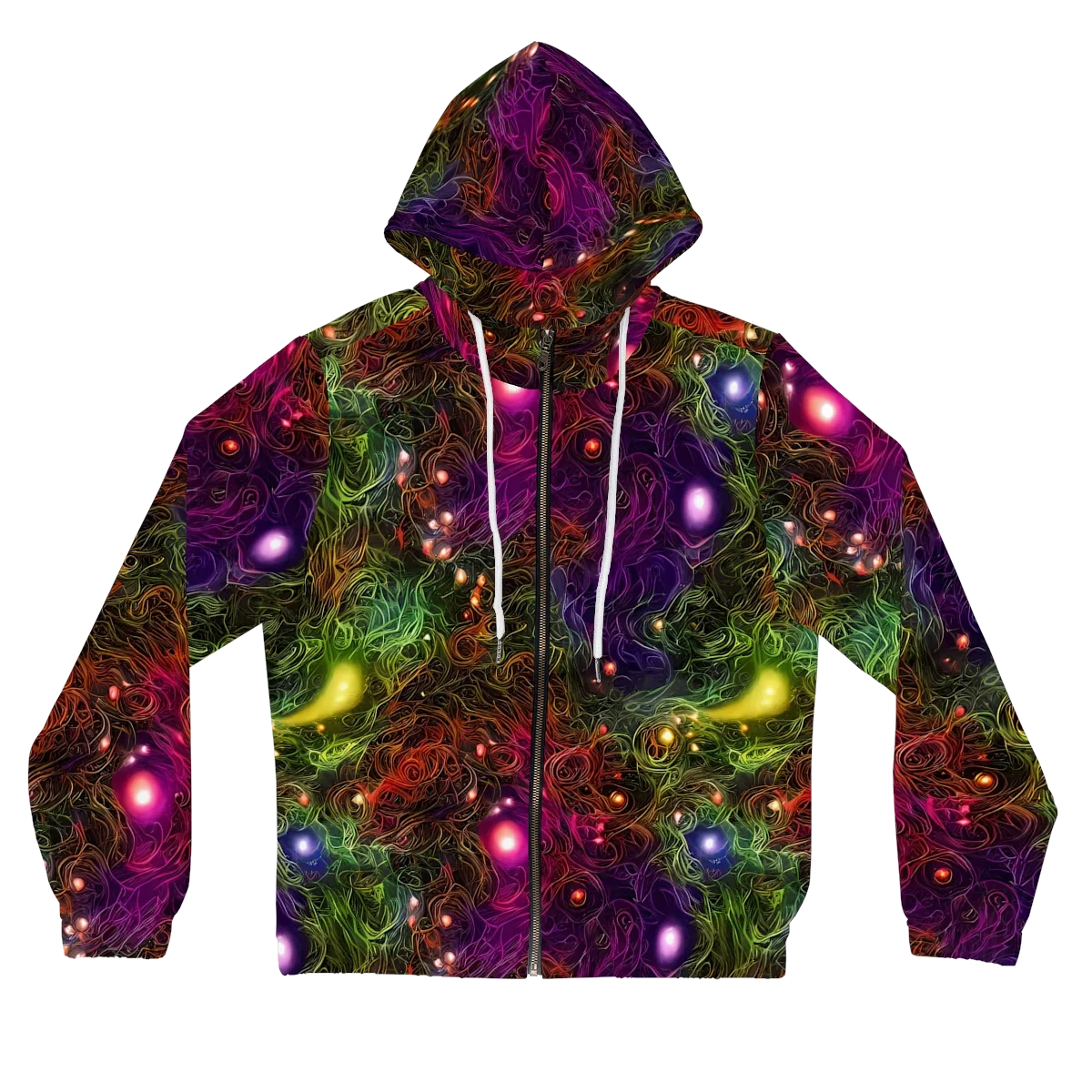 Cosmic Tendrils on Women's Full-Zip Hoodie — Front
