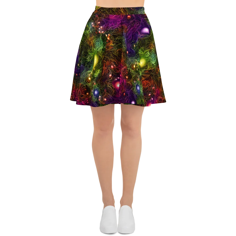 Cosmic Tendrils on Skater Skirt — Front