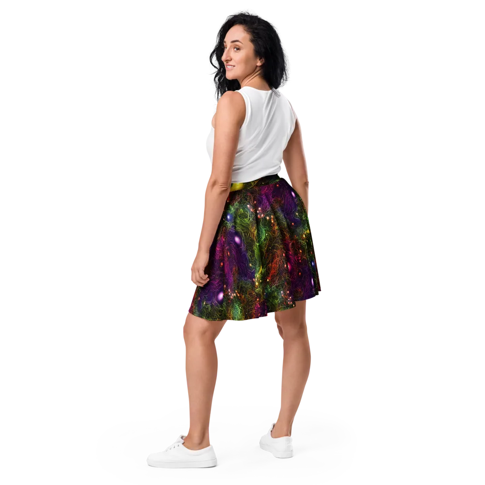 Cosmic Tendrils on Skater Skirt — Back