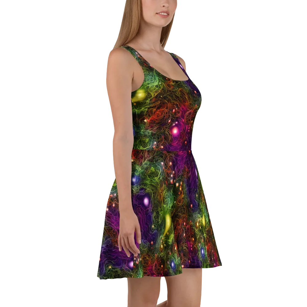 Cosmic Tendrils on Skater Dress — Right
