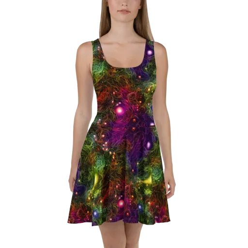 Cosmic Tendrils on a Skater Dress