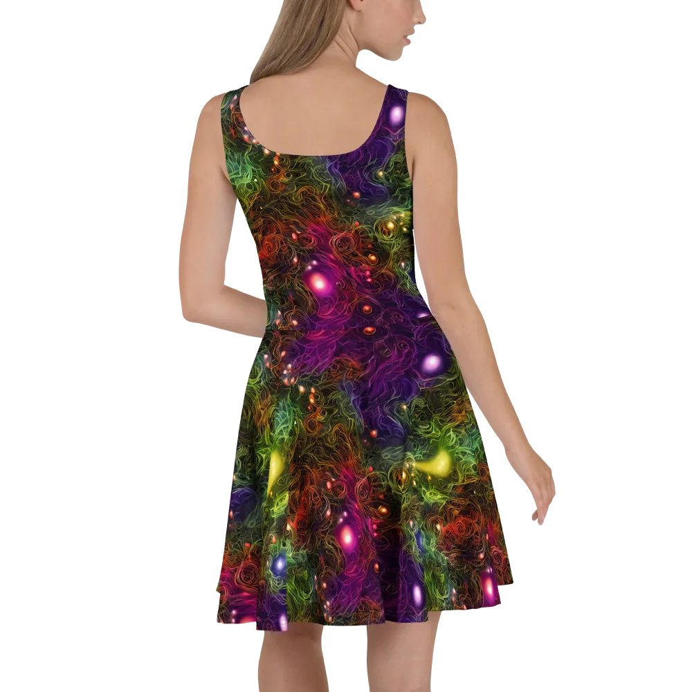 Cosmic Tendrils on Skater Dress — Back
