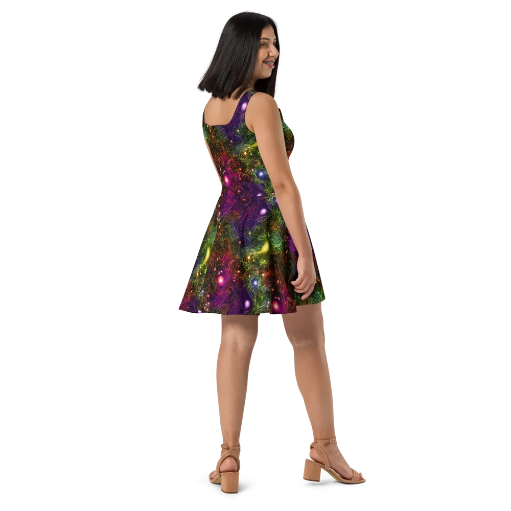 Cosmic Tendrils on Skater Dress — Right