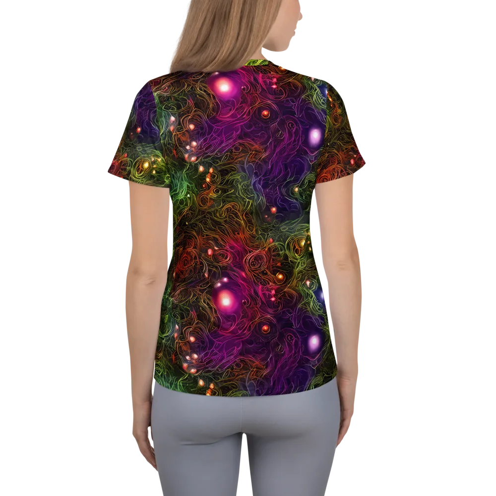 Cosmic Tendrils on Women's Athletic T-Shirt — Back