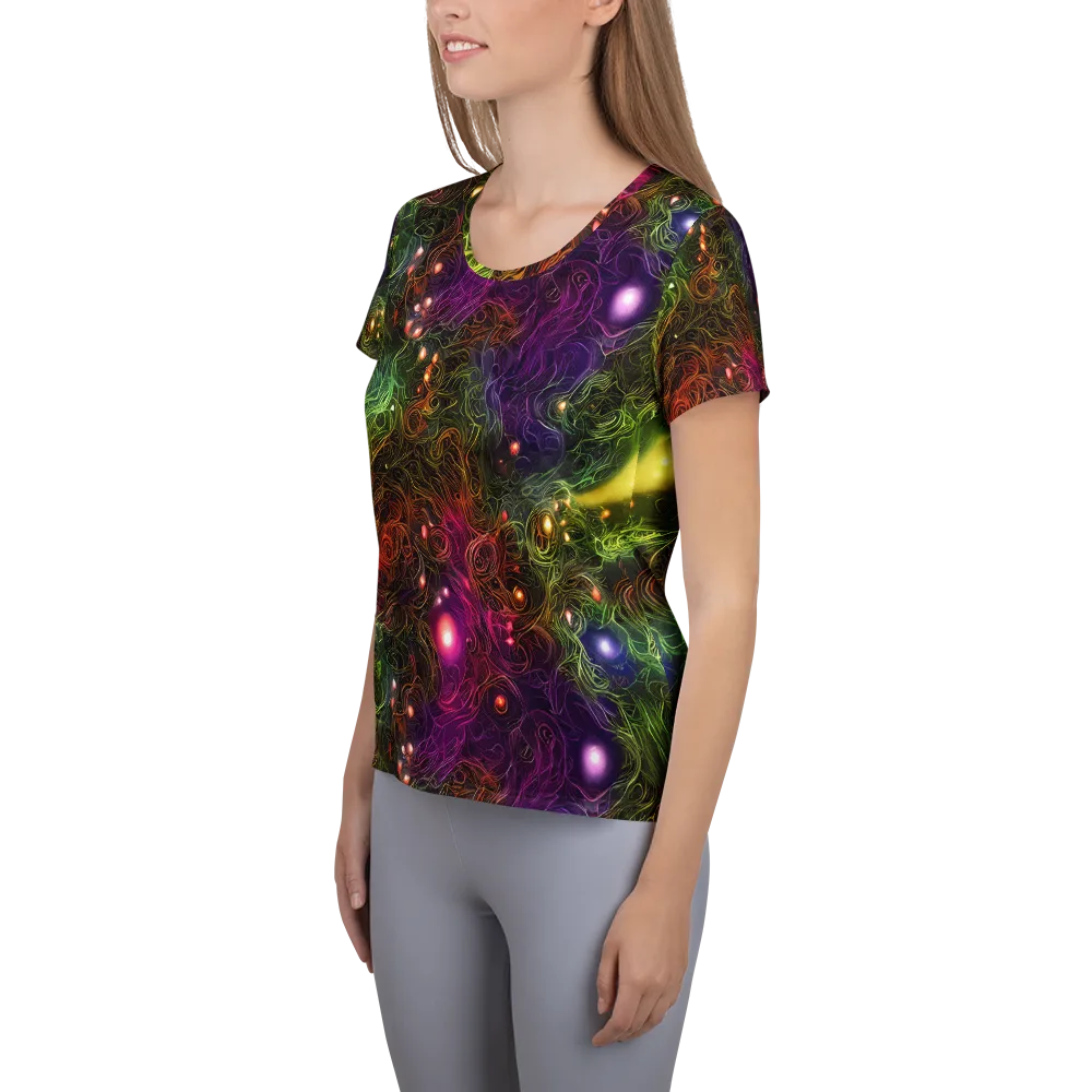 Cosmic Tendrils on Women's Athletic T-Shirt — Left
