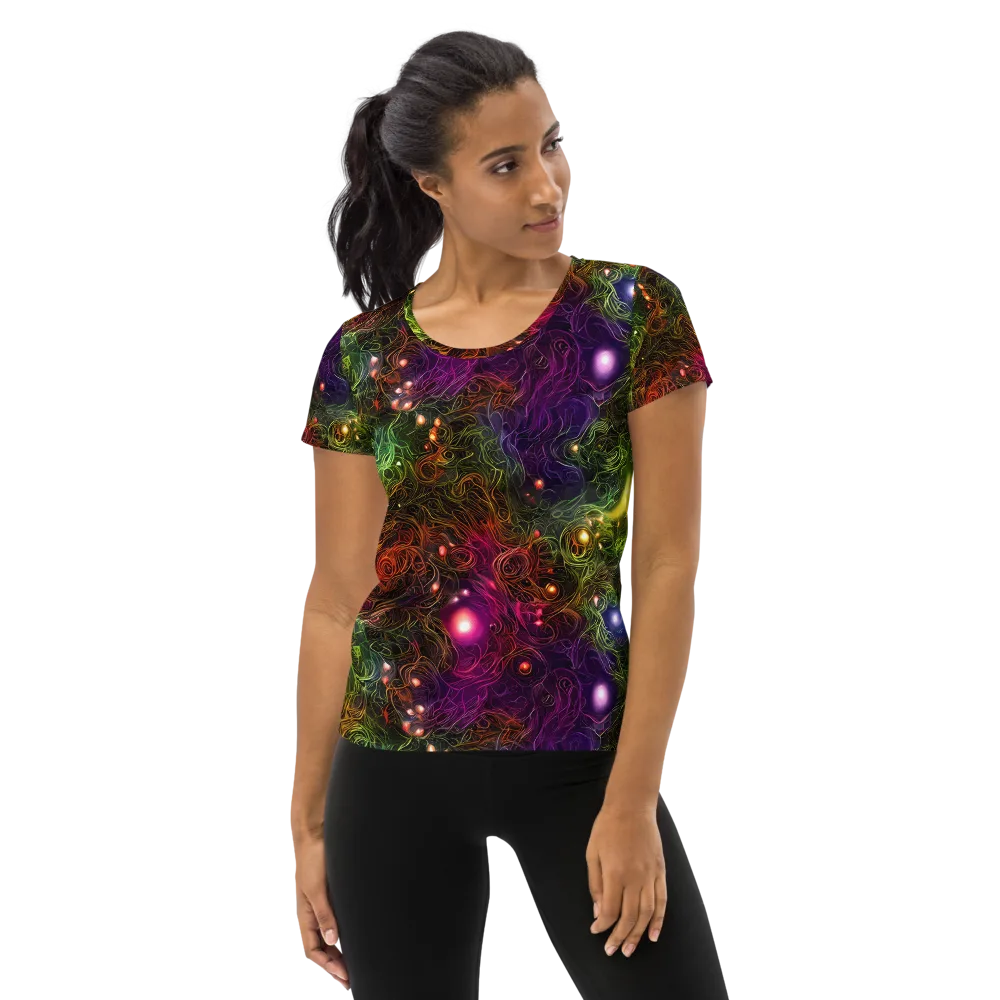 Cosmic Tendrils on Women's Athletic T-Shirt — Front