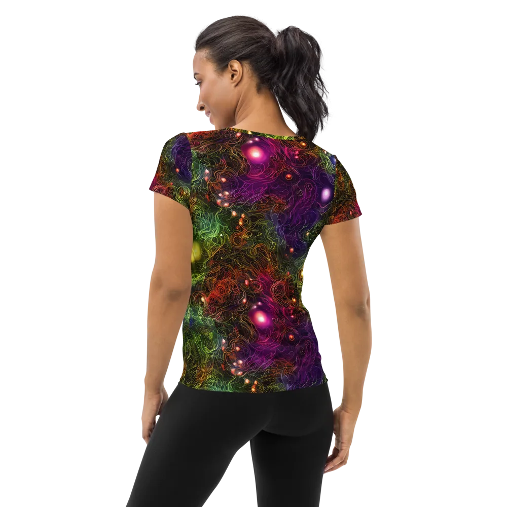 Cosmic Tendrils on Women's Athletic T-Shirt — Back