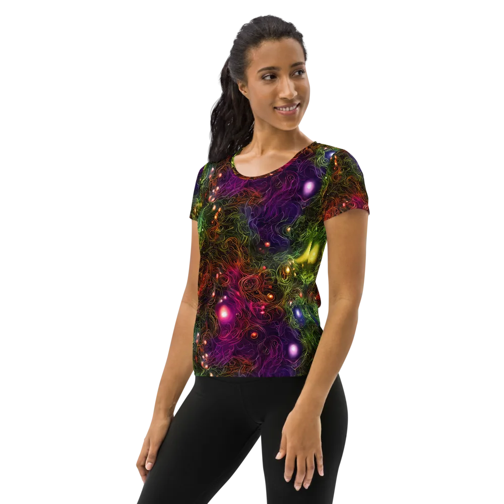 Cosmic Tendrils on Women's Athletic T-Shirt — Left