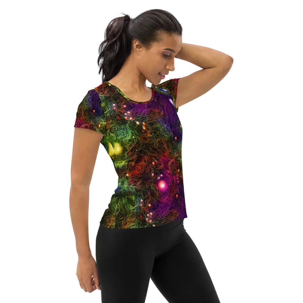 Cosmic Tendrils on Women's Athletic T-Shirt — Right