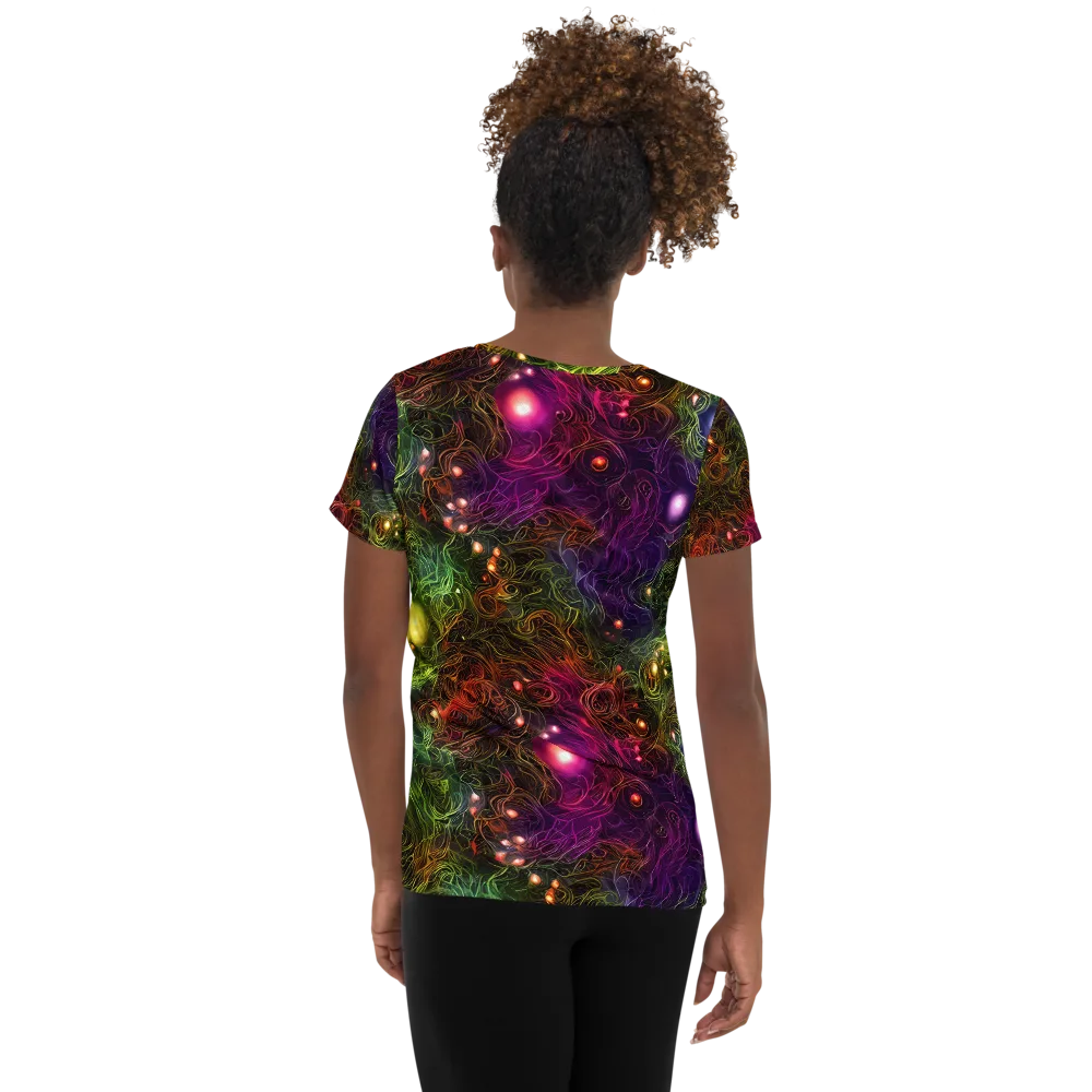 Cosmic Tendrils on Women's Athletic T-Shirt — Back