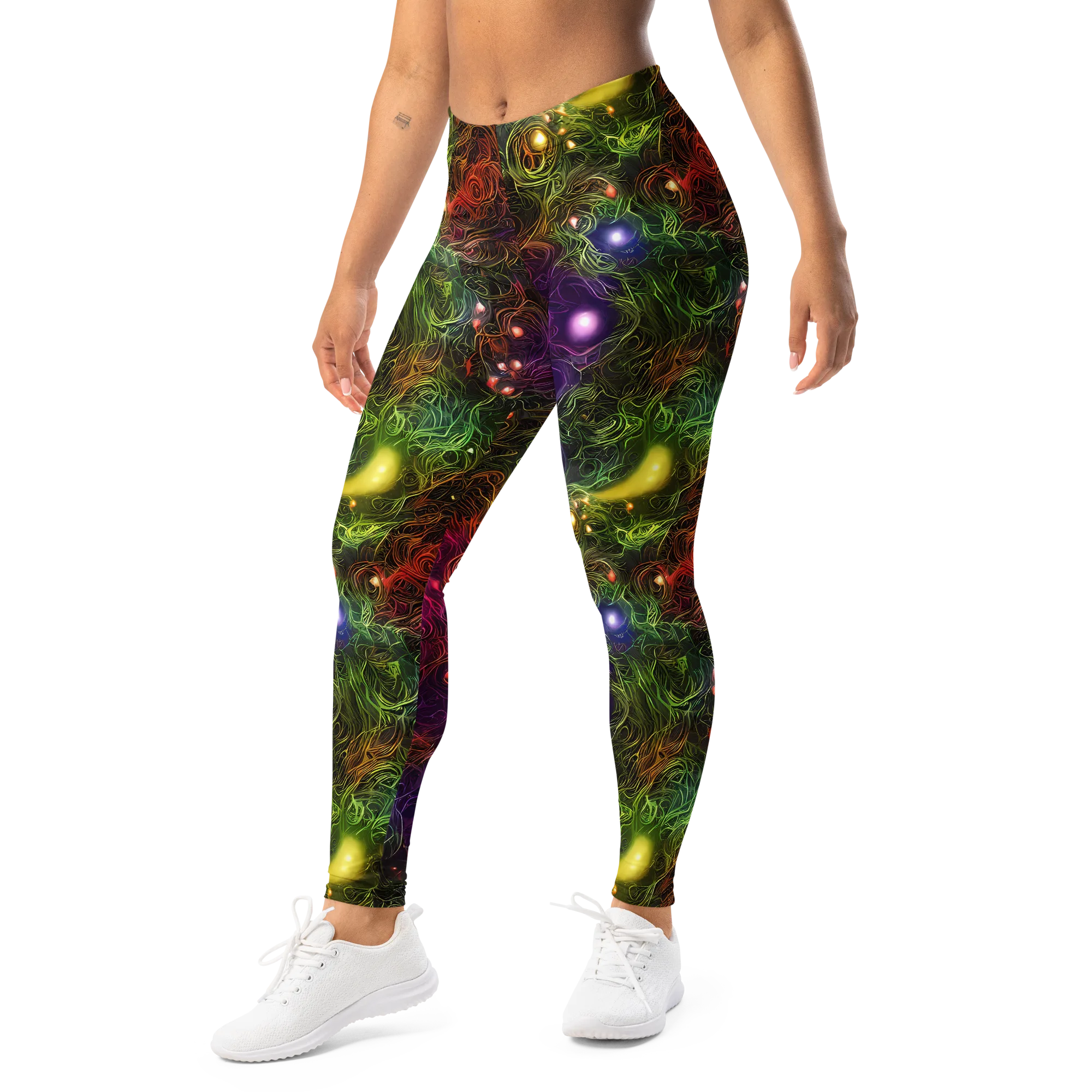 Cosmic Tendrils on Leggings — Left Front