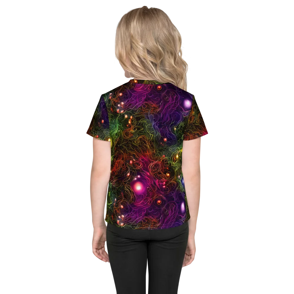 Cosmic Tendrils on Kids Crew Neck T-Shirt — Back