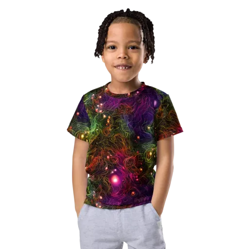 Cosmic Tendrils on a Kids Crew Neck T-Shirt