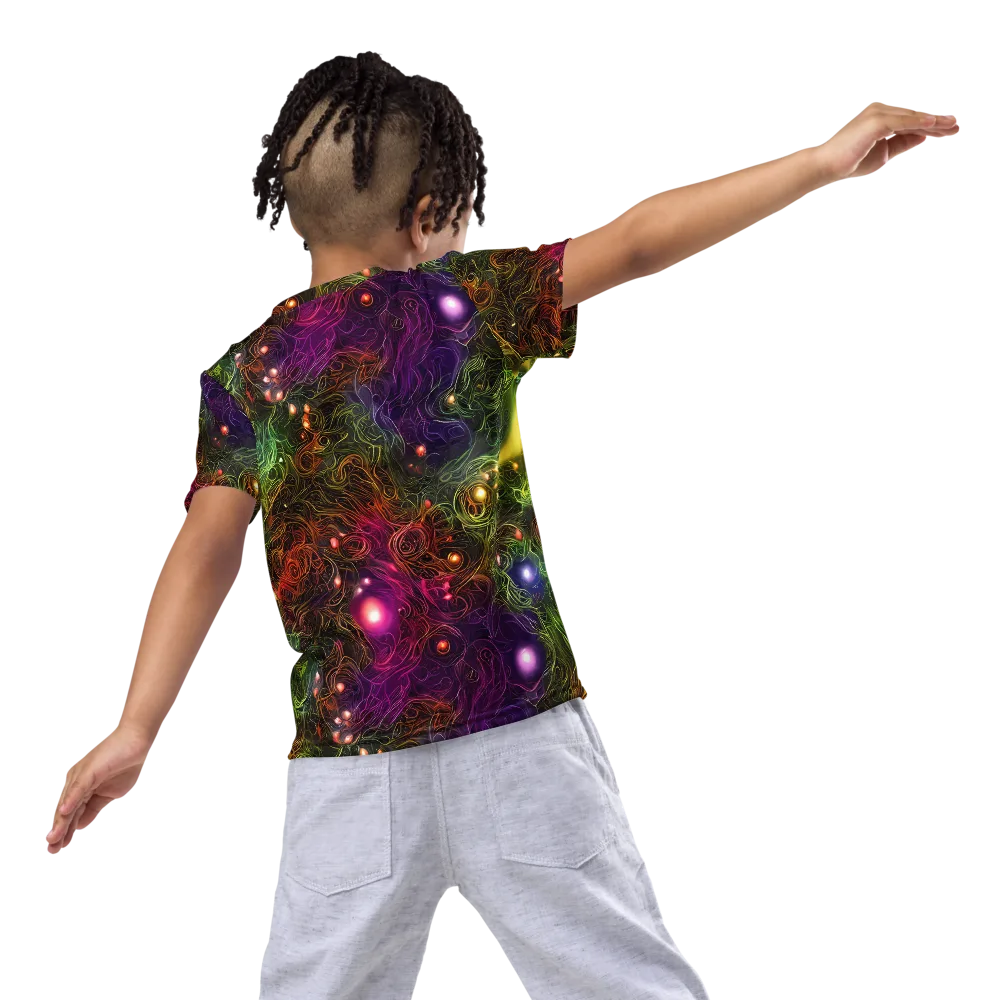 Cosmic Tendrils on Kids Crew Neck T-Shirt — Back