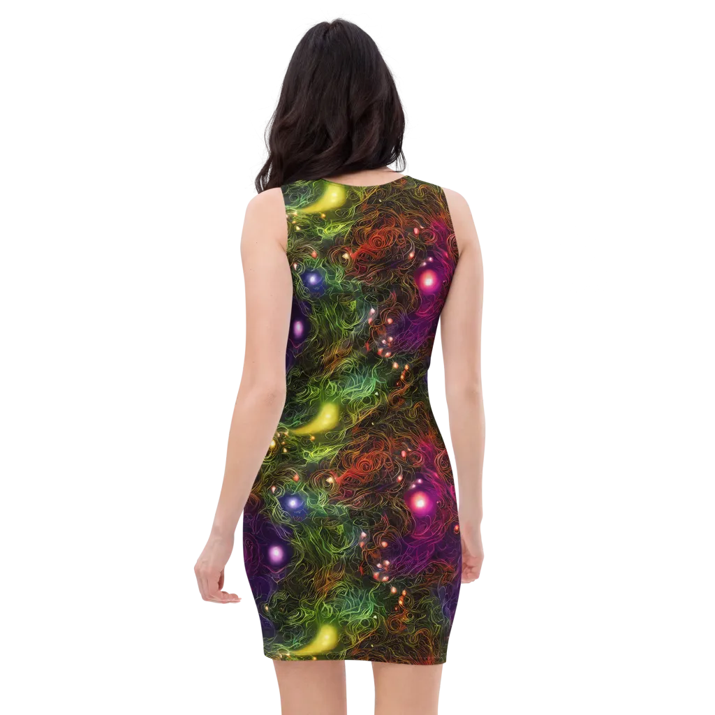Cosmic Tendrils on Bodycon Dress — Back