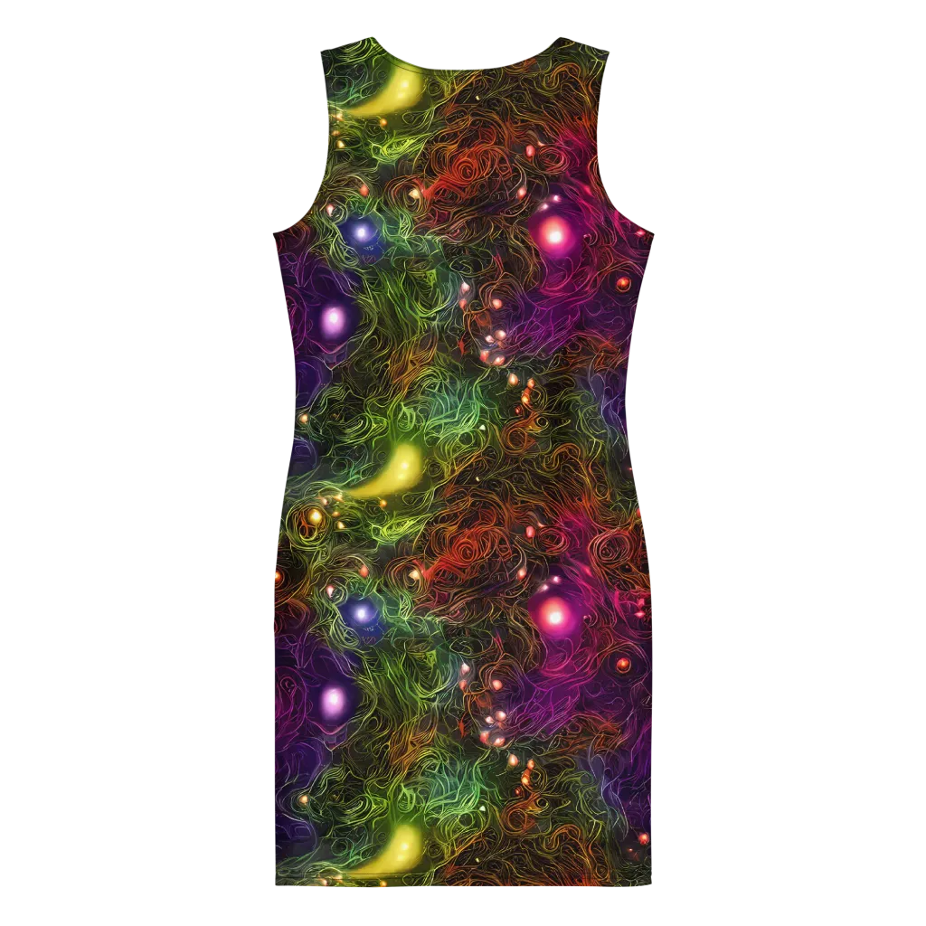 Cosmic Tendrils on Bodycon Dress — Back