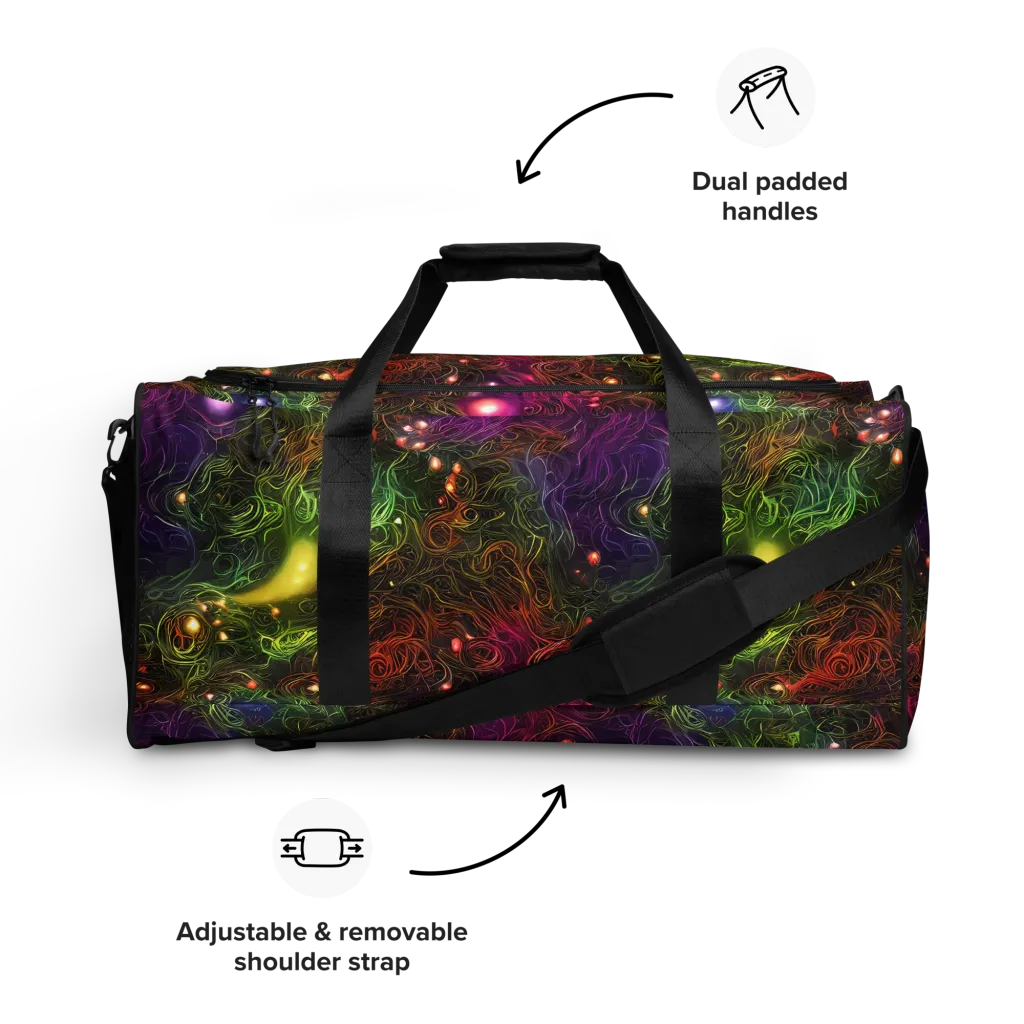 Cosmic Tendrils on Duffle Bag — Front