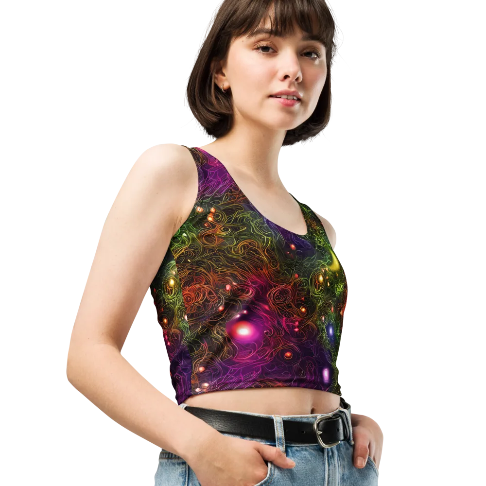 Cosmic Tendrils on Crop Top — Right Front