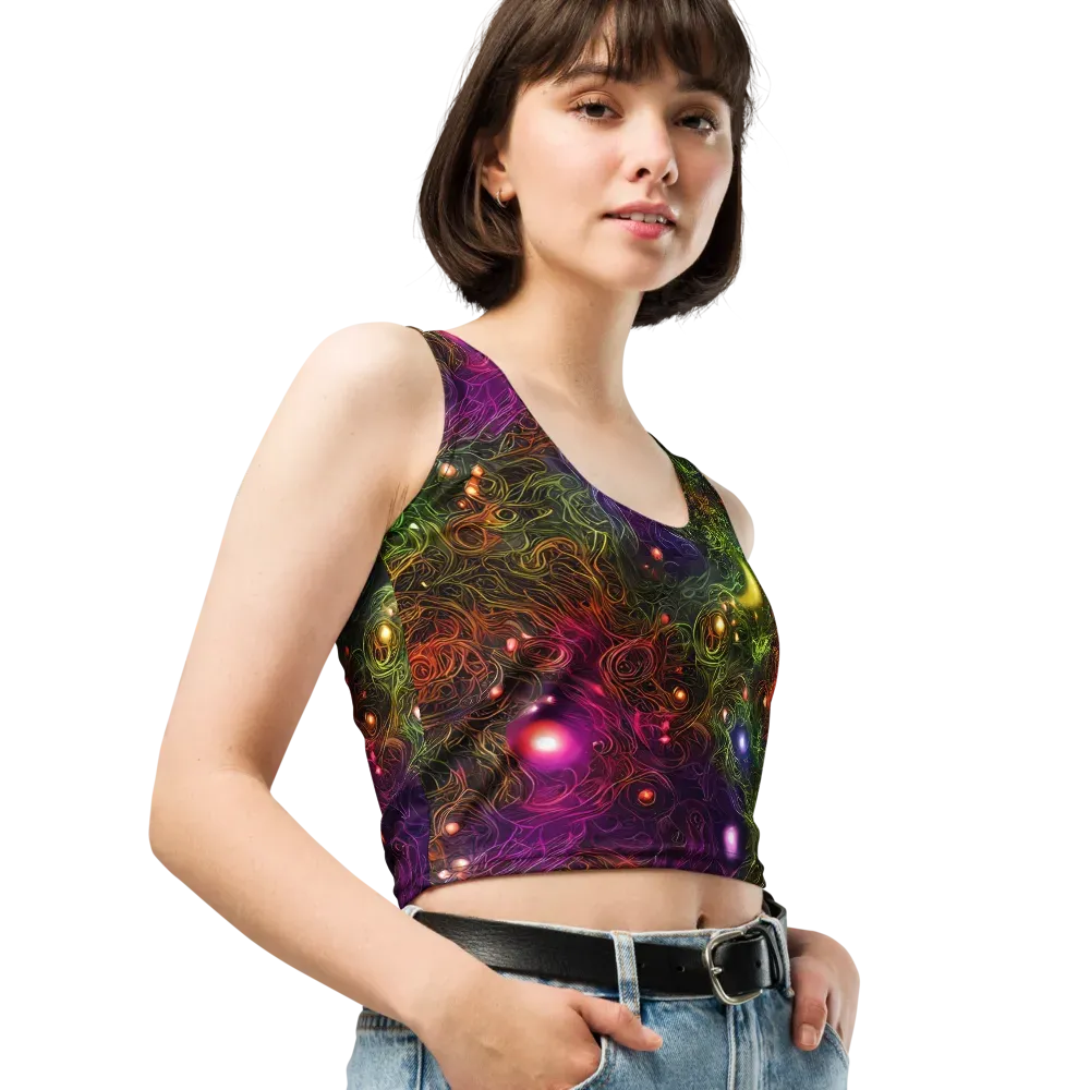 Cosmic Tendrils on Crop Top — Right Front