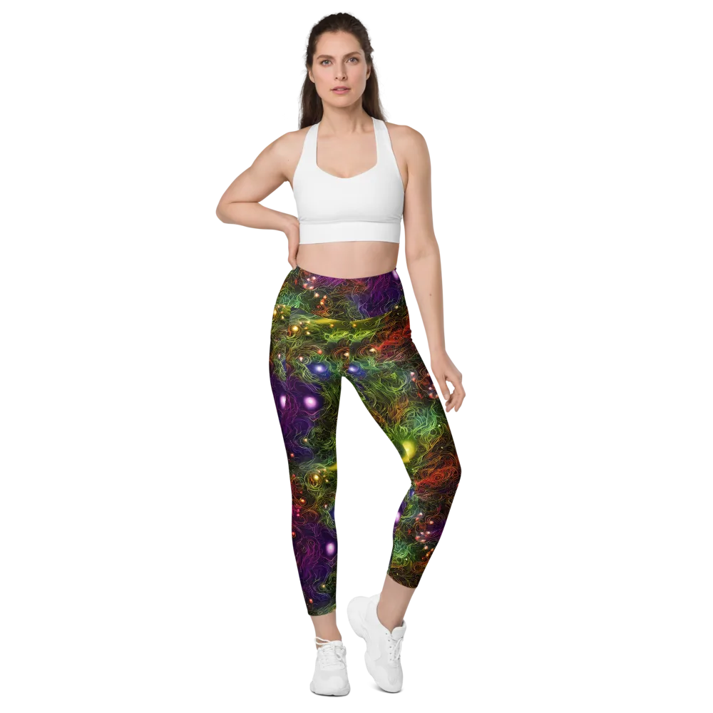Cosmic Tendrils on Leggings with Pockets — Front